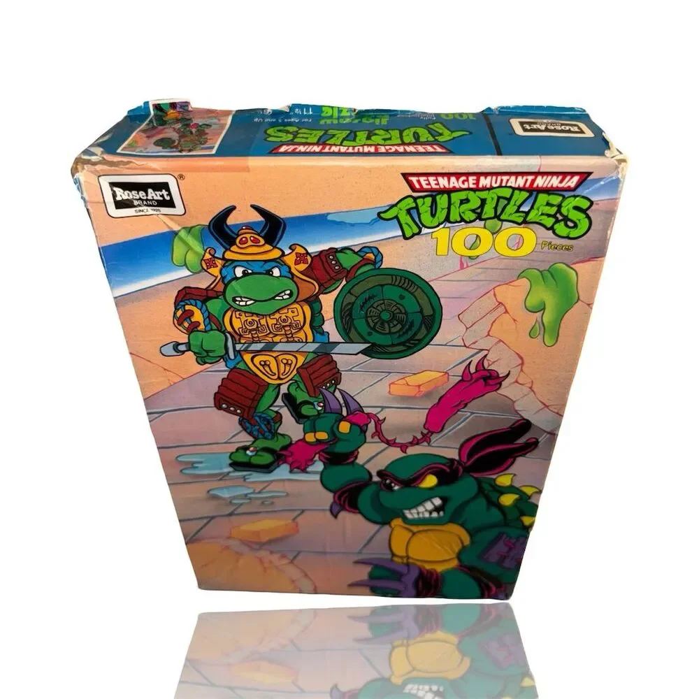 1991 TMNT Samurai Leonardo 100 Piece Jigsaw Puzzle by RoseArt: GUC